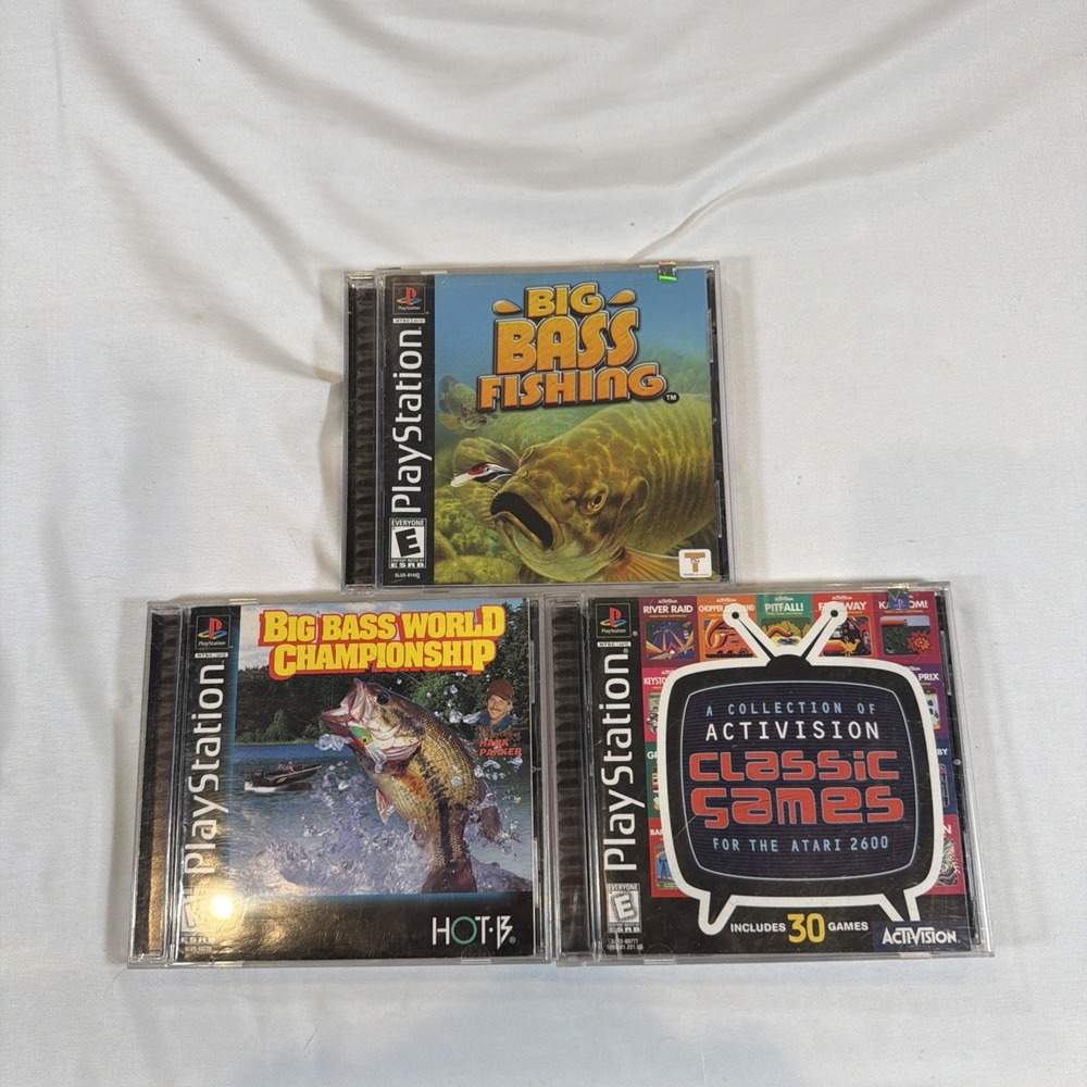 PS1‎ Game Lot Activision Classics  Fishing Game & More Complete PlayStation 1